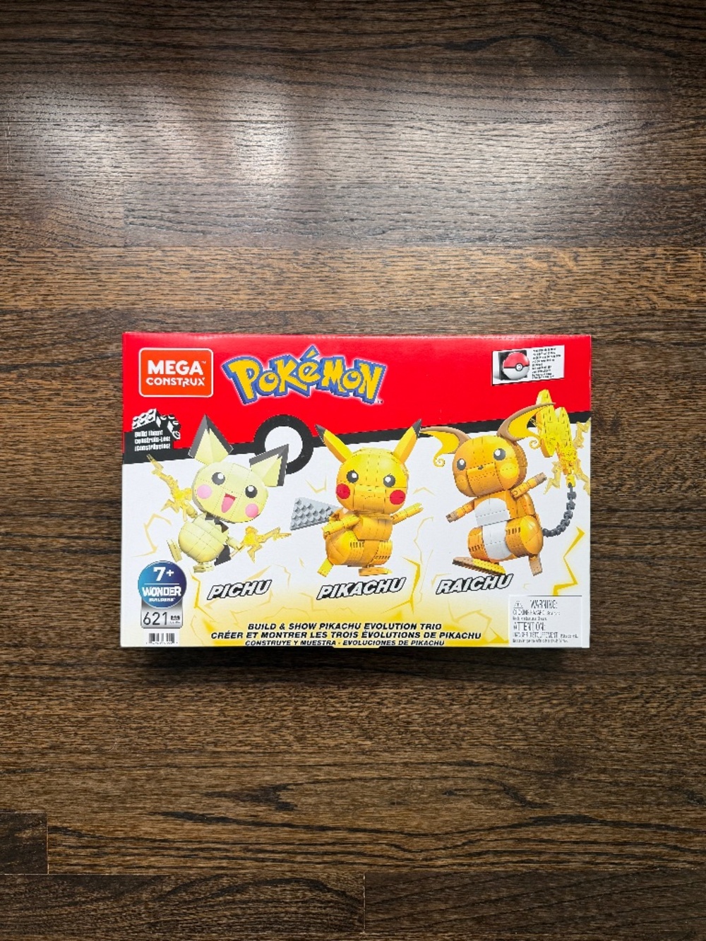 MEGA Construx Pokémon Pichu Pikachu Raichu Build and Show Evolution Trio | NIB
